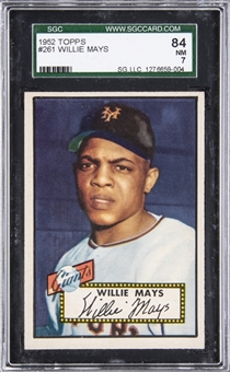 1952 Topps #261 Willie Mays – SGC 84 NM 7
